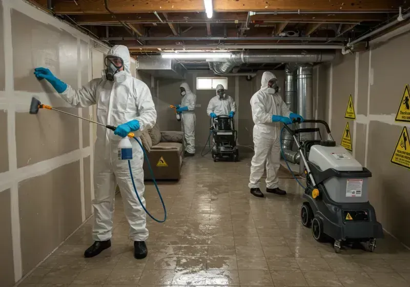 Basement Moisture Removal and Structural Drying process in Los Lunas, NM